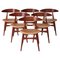 Model CH33 Dining Chairs by Carl Hansen & Sons for Hans J. Wegner, Denmark, 1957, Set of 6, Image 1