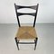 Schwarzer Mid-Century Stuhl aus ebonisiertem Seil von Gio Ponti, 1960er 7