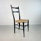 Mid-Century Black Ebonised Rope Chair by Gio Ponti, 1960s 1