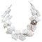 Barocke Perlen, Rubine, Steine, Roségold und Silber Retro Halskette 1