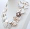 Baroque Pearls, Rubies, Stones, Rose Gold and Silver Retro Necklace 2