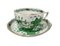 Indisches Porzellan Teeservice mit grünem Muster für 12 von Herend, Ungarn, 1930er, 27er Set 14