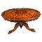 Antique Burr Walnut Marquetry Dining Table, 1860s, Image 1