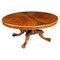 Antique Burr Walnut Oval Coffee Table, 1860s 1