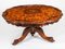 Burr Walnut Marquetry Dining Table and Chairs, 1860s, Set of 7 2