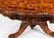 Tavolo da pranzo in legno di noce intarsiato e sedie, metà XIX secolo, set di 7, Immagine 12