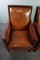 Art Deco Sheep Leather Armchairs, Set of 2 6