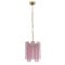 Ceiling Lamp in Glass Trunks Amethyst Color of Murano, 1990s, Image 1