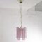 Lámpara de techo de baúles de vidrio amatista de Murano, años 90, Imagen 4
