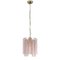 Ceiling Lamp in Murano Pink Glass Trunks, 1990s 1
