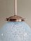 Lámpara de suspensión Art Déco moteada en azul y blanco, años 30, Imagen 7