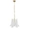 Petal Ceiling Lamp in Murano Glass Crystal and White Glass, 1990s 1