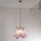 Petal Ceiling Lamp in Murano Glass Glass Color and White, 1990s 3