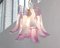 Lámpara de techo Petal de cristal de Murano y blanco, años 90, Imagen 7