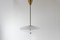 Orrefors Crystal and Brass Pendant by Fagerlund for Lyfa, 1960s 1