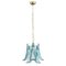 Petal Suspension Lamp in Murano Glass Color and White Color, 1990s, Image 1