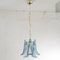 Lámpara de suspensión Petal de cristal de Murano y color blanco, años 90, Imagen 3