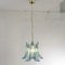 Petal Suspension Lamp in Murano Glass Color and White Color, 1990s 4