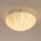 Vintage Murano Glass Ceiling Lamp in White Milk with Swirl and Crystal, Italy, 1980s, Image 3