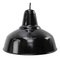 Lámpara colgante industrial holandesa vintage esmaltada en negro de Philips, Imagen 1