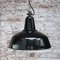 Vintage Dutch Industrial Black Enamel Hanging Lamp from Philips, Image 4