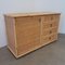 Vintage Chest of Drawers in Rattan and Bamboo, 1970s 10