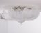 Lámpara de araña de techo vintage de cristal de hojas de Murano transparentes hechas a mano con arena, Italia, años 80, Imagen 6