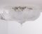 Vintage Glass Ceiling Chandelier of Transparent Murano Handmade Leaves with Grit, Italy, 1980s 6