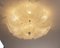 Vintage Glass Ceiling Chandelier of Transparent Murano Handmade Leaves with Grit, Italy, 1980s 9