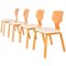 Japanese T-0635B Dining Chairs by Katsuo Matsumura for Tendo, 1982, Set of 4 1