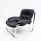 Black Leather Lounge Chair, 1973 1