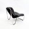 Black Leather Lounge Chair, 1973 5