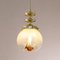 Lampe Sphère Vintage en Verre de Murano Opalin avec Ambre Décorum, Italie, 1980s 8
