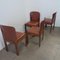 Chairs in Leather by Silvio Coppola for Bernini, 1970s, Set of 4 9