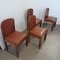 Chairs in Leather by Silvio Coppola for Bernini, 1970s, Set of 4 3