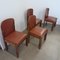 Chairs in Leather by Silvio Coppola for Bernini, 1970s, Set of 4, Image 3