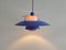 Blue Purple Ph5 Pendant Lamp by Poul Henningsen for Louis Poulsen, Denmark, 1970s, Image 9
