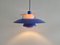 Lampe à Suspension Ph5 Bleu Violet par Poul Henningsen pour Louis Poulsen, Danemark, 1970s 9