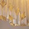 Vintage Vintage Murano Transparent Glass Coating Chandelier with Ottone Structure, Italy, 1990s 10