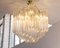 Vintage Vintage Murano Transparent Glass Coating Chandelier with Ottone Structure, Italy, 1990s 5