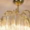 Vintage Vintage Murano Transparent Glass Coating Chandelier with Ottone Structure, Italy, 1990s, Image 9