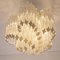 Vintage Vintage Murano Transparent Glass Coating Chandelier with Ottone Structure, Italy, 1990s 11