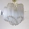 Vintage Vintage Murano Transparent Glass Coating Chandelier with Ottone Structure, Italy, 1990s, Image 3