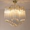 Vintage Vintage Murano Transparent Glass Coating Chandelier with Ottone Structure, Italy, 1990s, Image 6