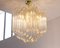 Vintage Vintage Murano Transparent Glass Coating Chandelier with Ottone Structure, Italy, 1990s, Image 8