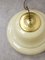 Mid-Century Italian Yellow Brass and Glass Pendant Lamp 2