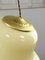 Mid-Century Italian Yellow Brass and Glass Pendant Lamp 9