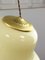 Mid-Century Italian Yellow Brass and Glass Pendant Lamp, Image 9