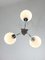 Italian Chrome and Opaline Chandelier, 1970s 7