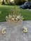Mid-Century Italian Brass and Glass Chandelier, 1960s, Set of 3 10